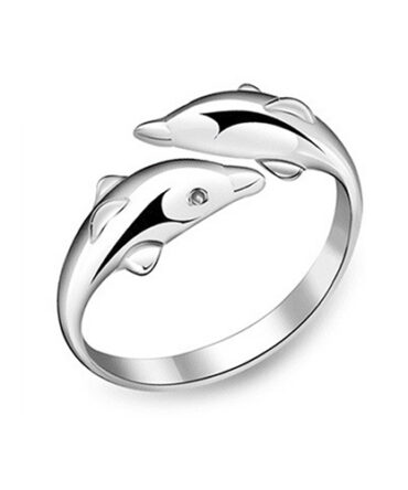 Double Dolphin Ring