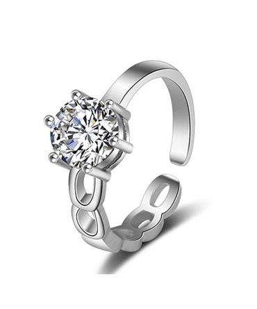 Round Gemstone Solitaire Ring