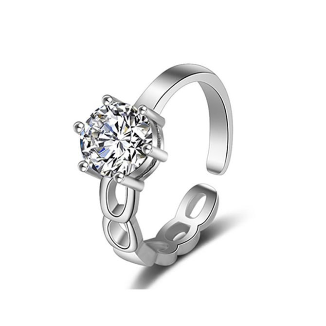 Round Gemstone Solitaire Ring