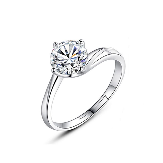 Four Prong Set Solitaire Ring