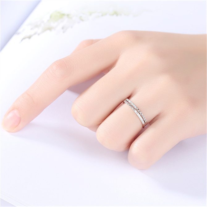 Double Row Infinity Ring