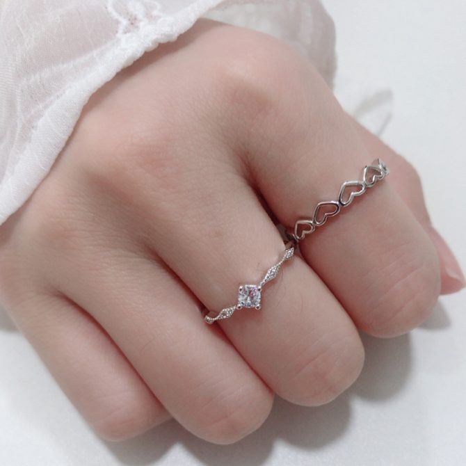 Linked Heart Ring