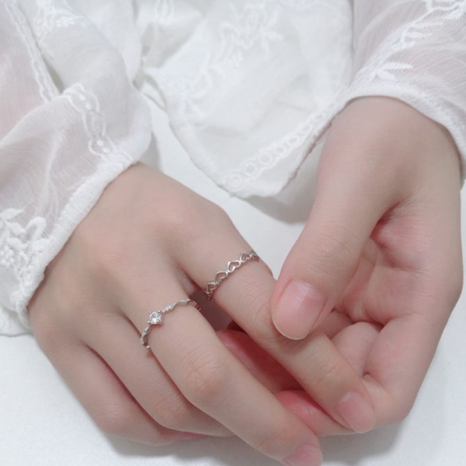 Linked Heart Ring