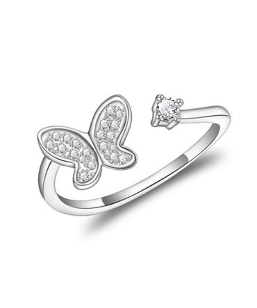 Gemstone Butterfly Bypass Ring