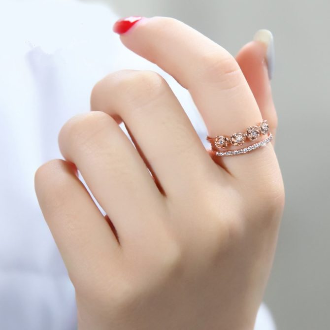 Rose Stacked Ring