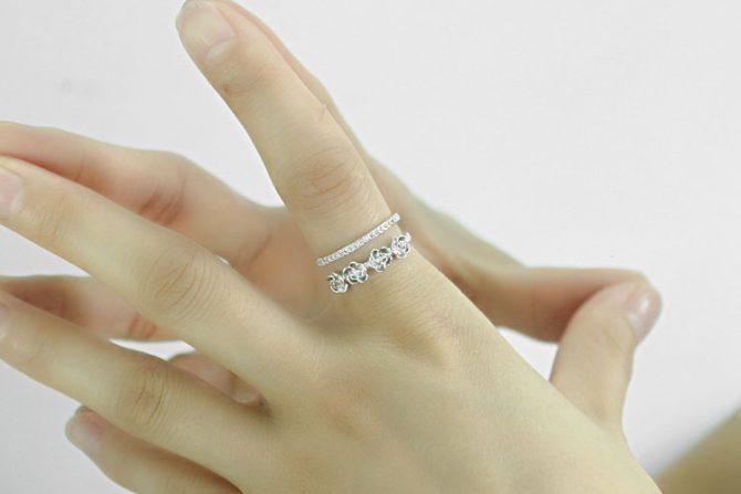 Rose Stacked Ring