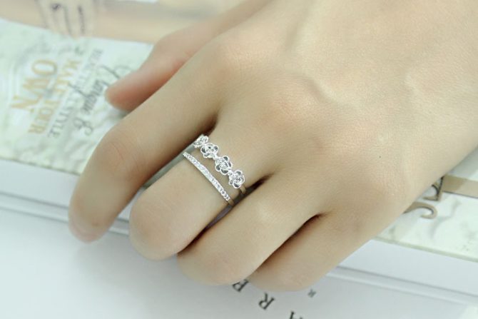 Rose Stacked Ring