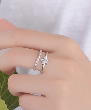 Double Row Stars Ring